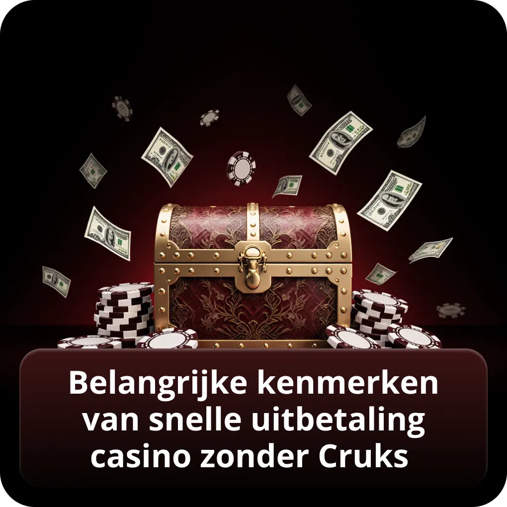 Belangrijke kenmerken van snelle uitbetaling casino zonder Cruks