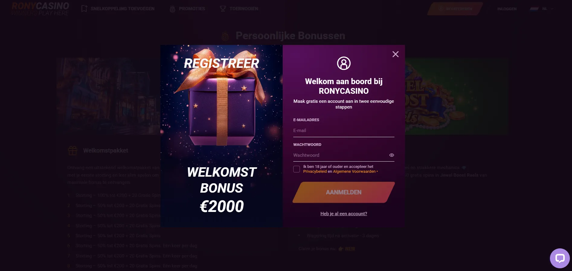 Registratie en KYC-verificatie bij beste casino zonder Cruks